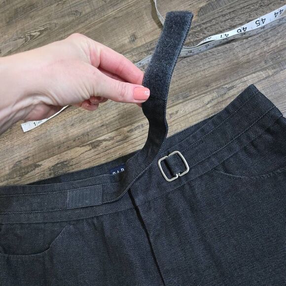 GAP jeans size women's 10 dark heavy denim built in belt straight leg vintage - Picture 6 of 10